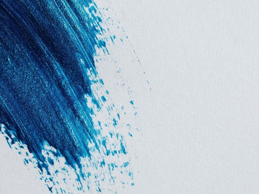 blue paint applied on wall